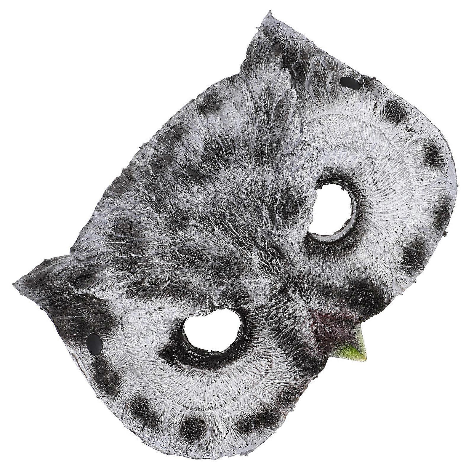 Cosplay Mask Owl Shape For Masquerade Balls Party Supplies Grey Color 1Pcs