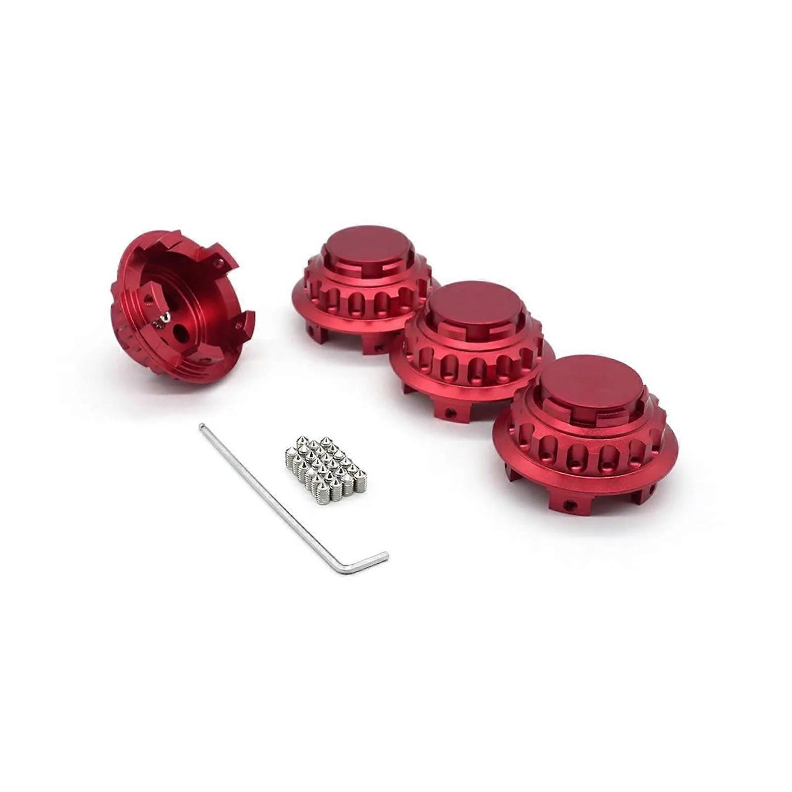 4 x Wheel Hub Caps 76 mm Hub Cap Cover Compatible with Porsche 917 918 Compatible with Cayenne Compatible with Cayman Wheel Trims (Red)