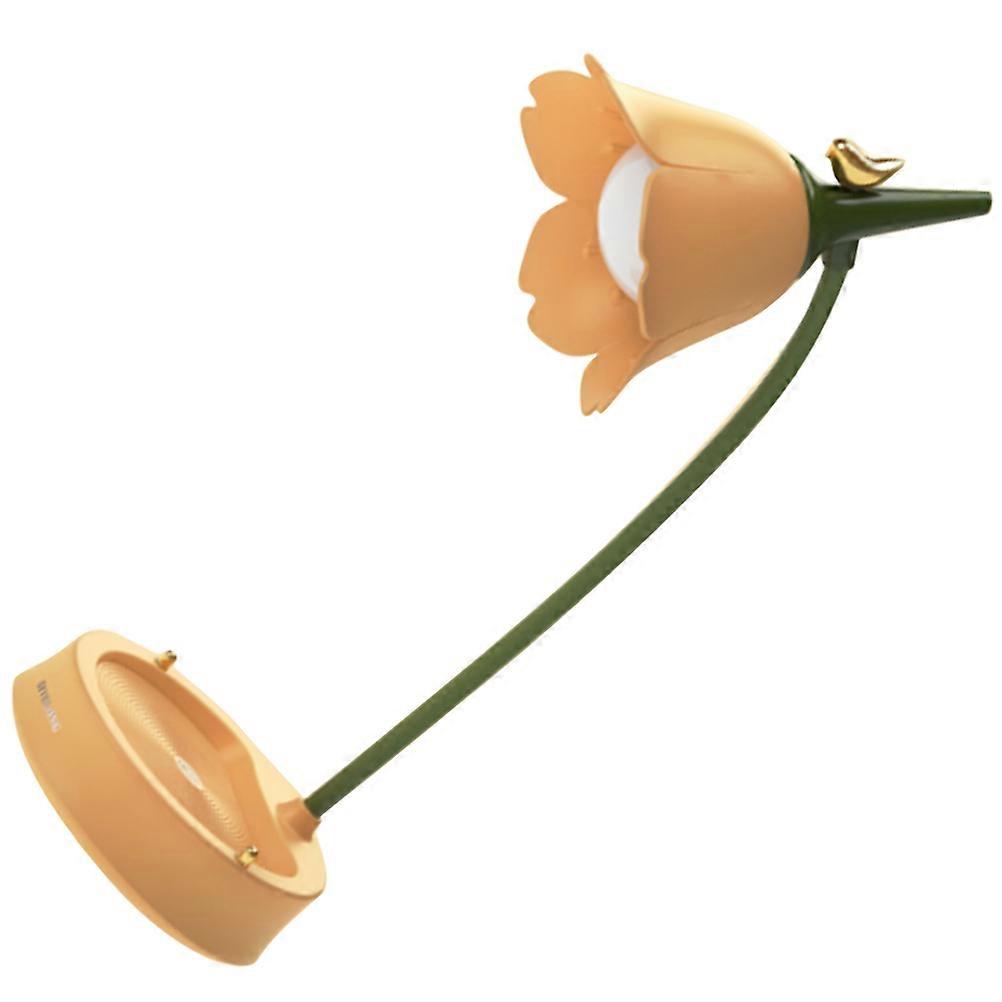 Dimmable Desk Lamp ABS Orange with Stylish Flower Design for Table Lamp Bedrooms Decoration