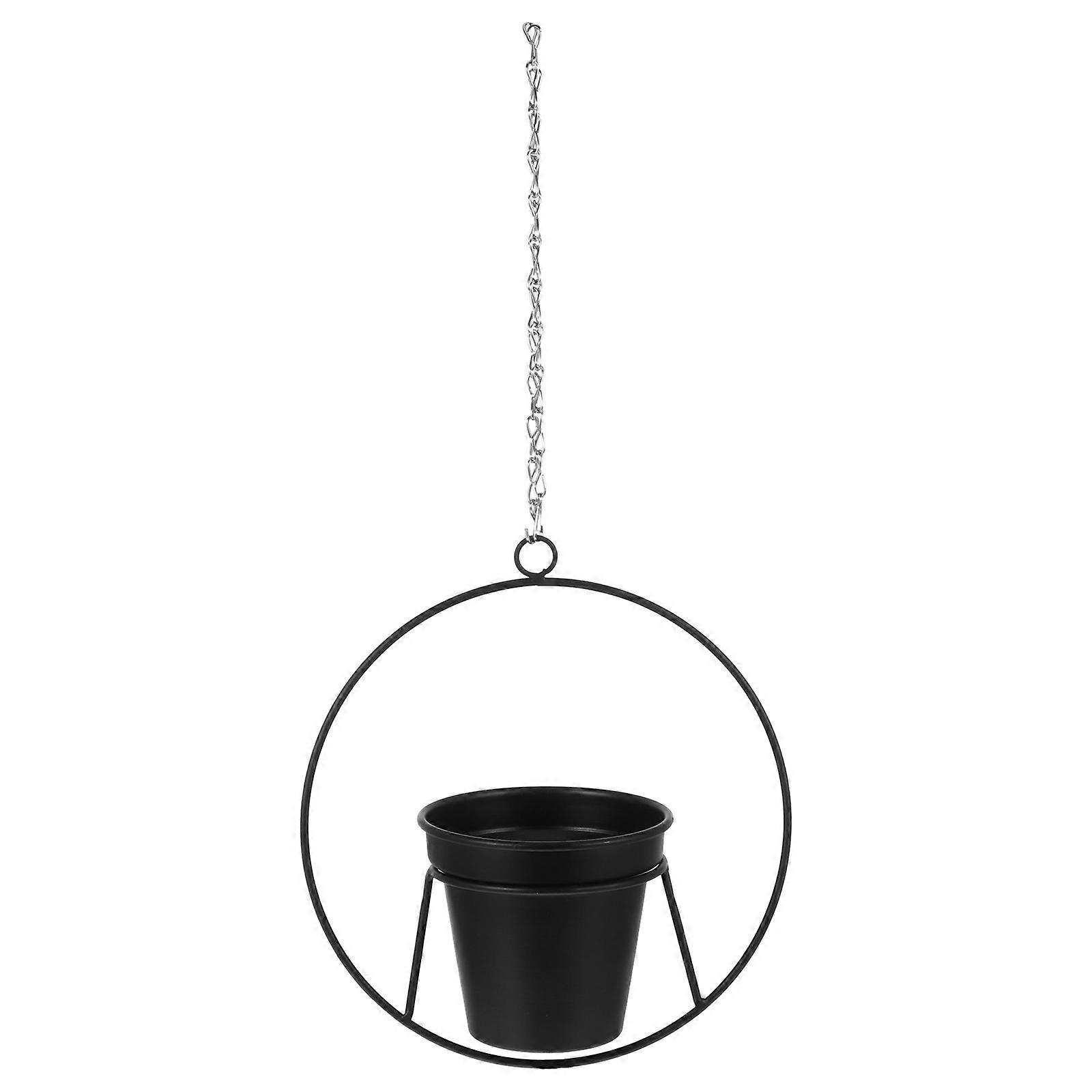 Hanging Flower Pot for Home Use with Decorative Basket and Wall Hanging Design 12.5