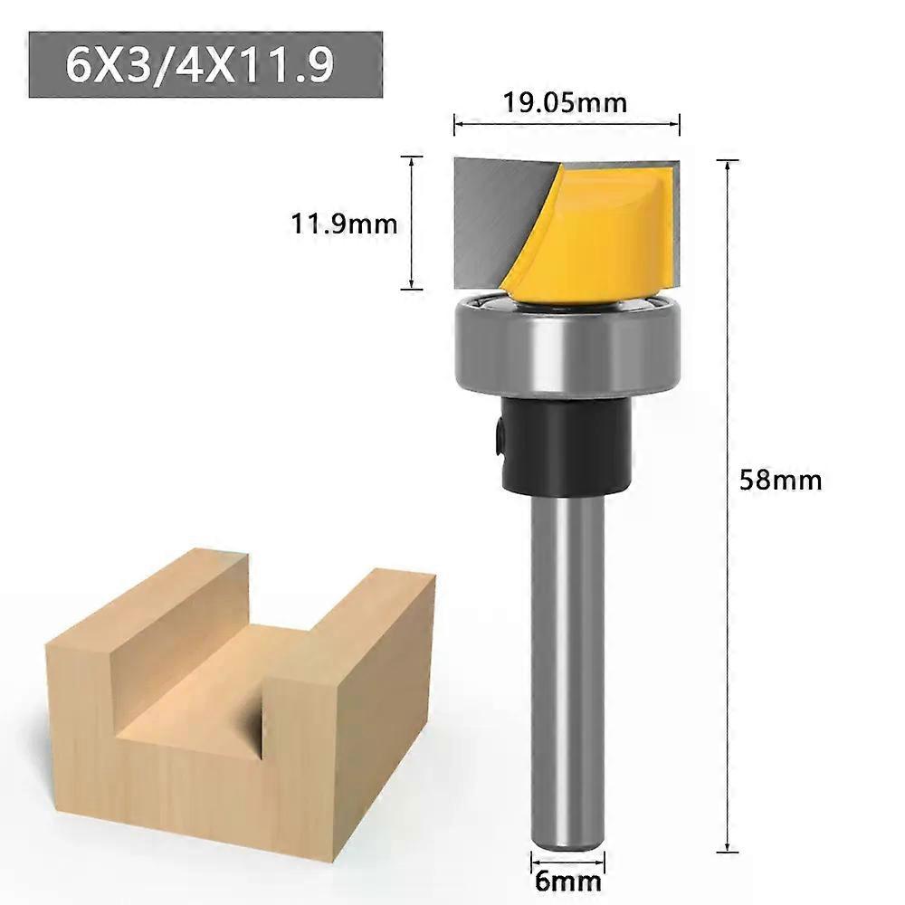 1pc Hinge Mortise/Template Router Bit - 3/4W X 7/16H - 1/4 6mm Shank Woodworking cutter Tenon Cutter for Woodworking Tools