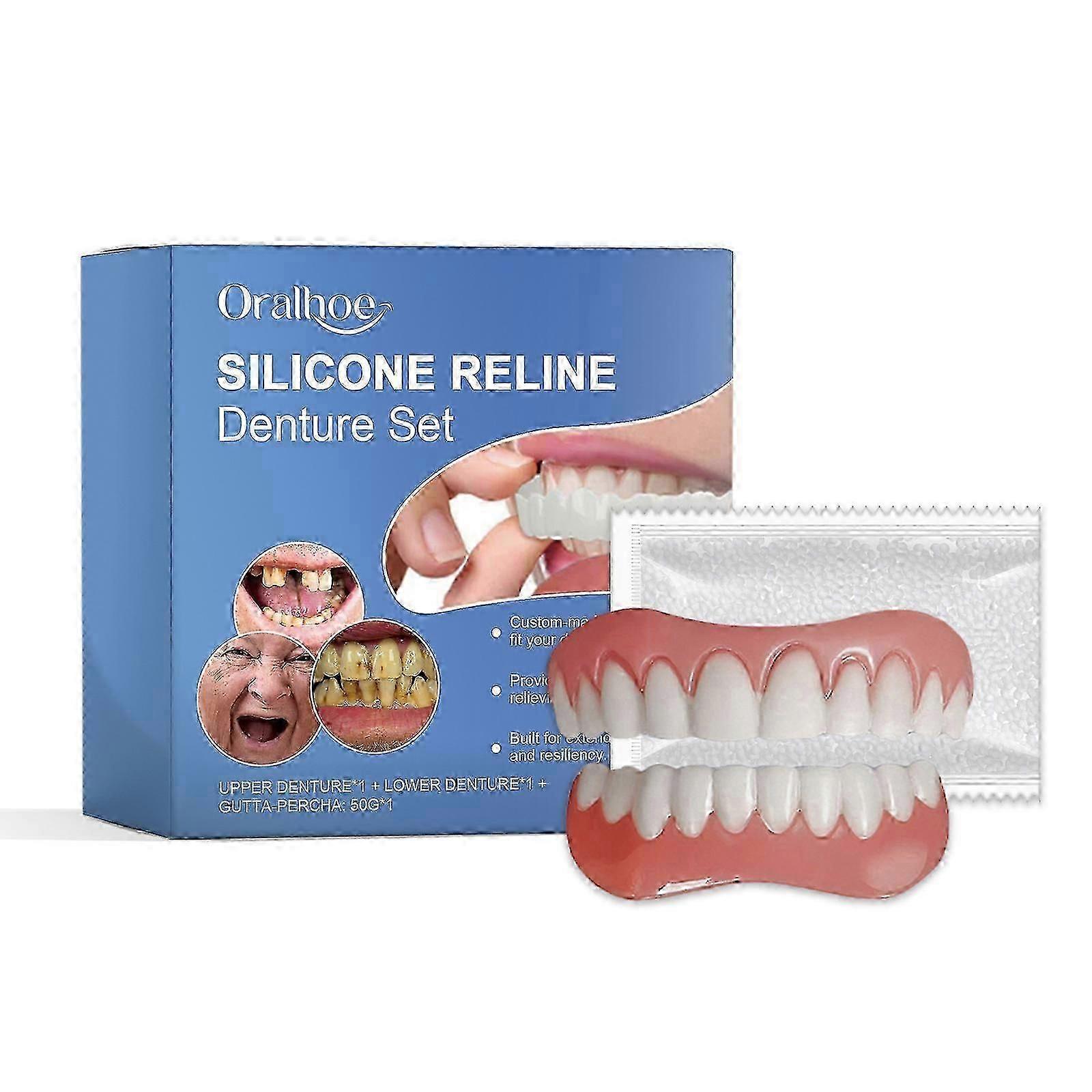Soft Denture Reline Kit Smile Comfortable Material Braces Reusable Natural Temporary Fillings Teeth-modifying Braces Teeth Set