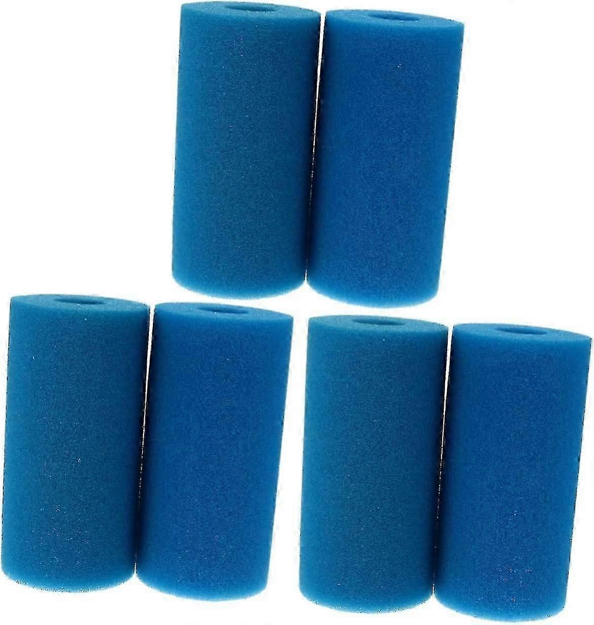 6 Pieces Swimming Pool Filter Cotton Foam Filter Swimming Pool Pump Filters Foam Sponge for Swimming Pool Filter Cleaner Sponge for Swimming Pool Filt