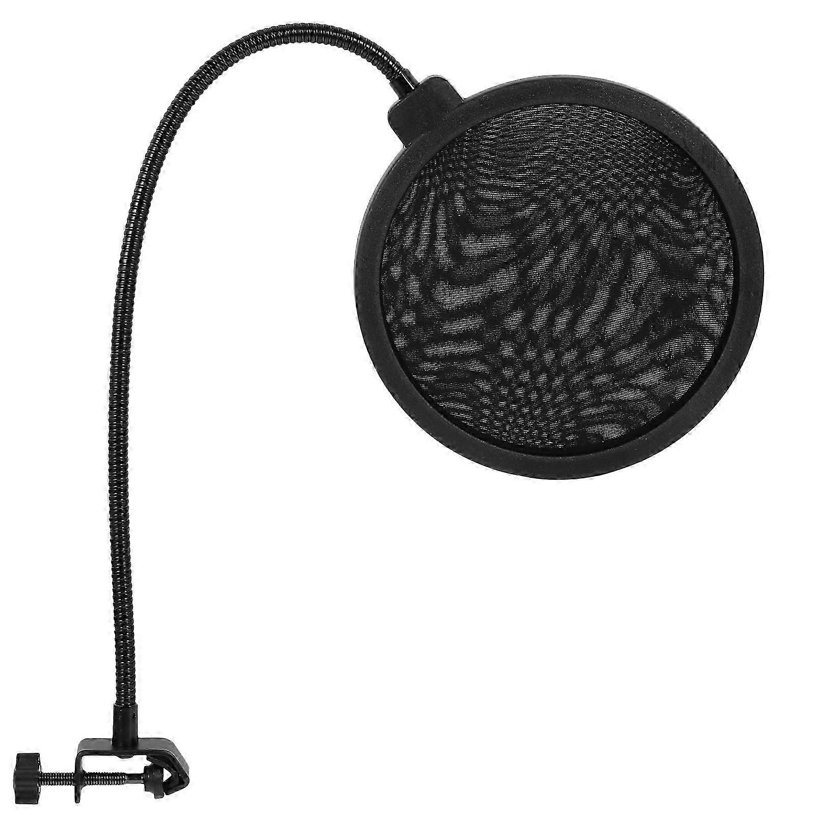 Convenient Microphone Isolation Shield Black Metal Microphone Windshield-ss
