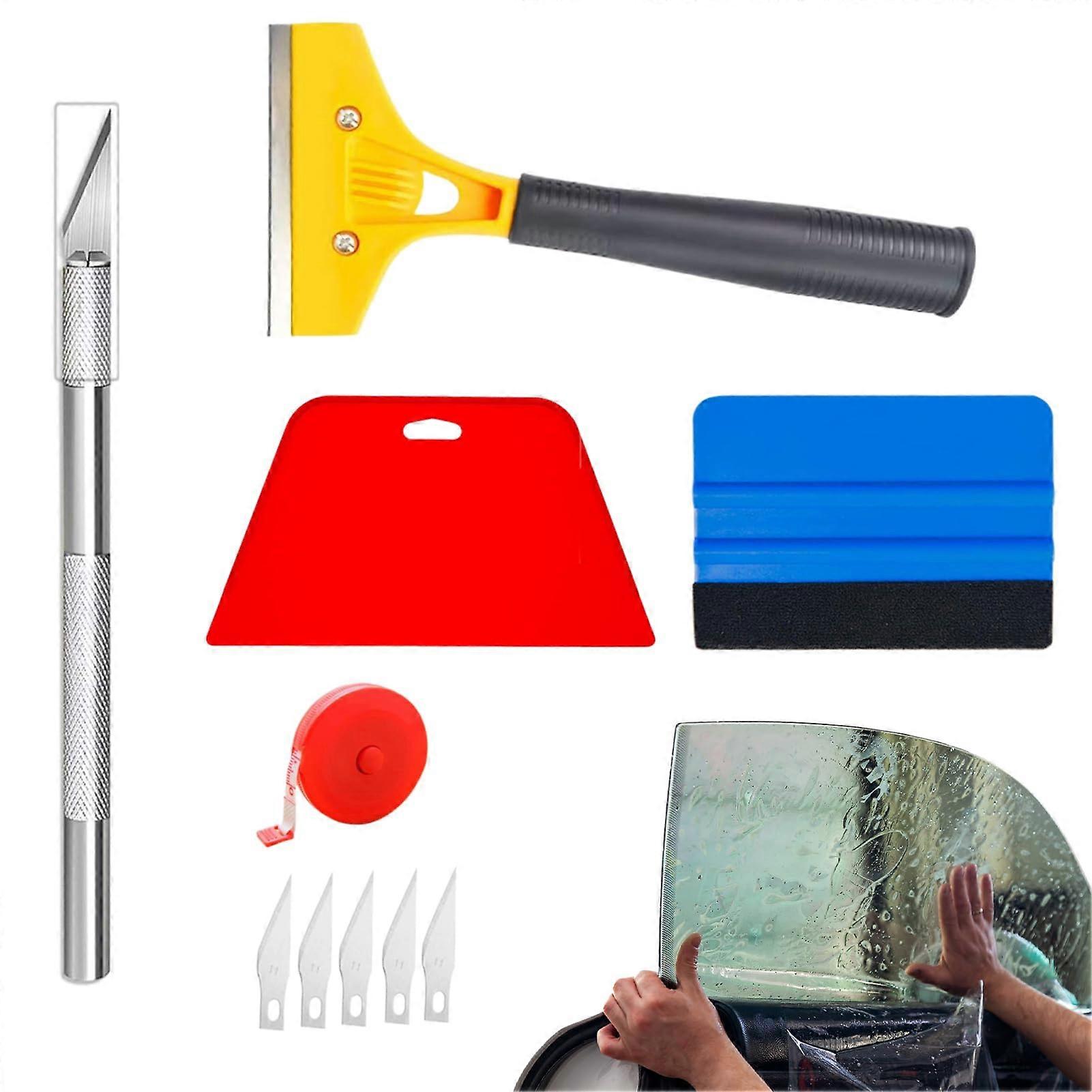 Wallpaper Smoothing Tool Set Reusable Multifunctional Application Kit Car Soundproof Mat Installation Tool for Wallpaper Adhesive Set 1