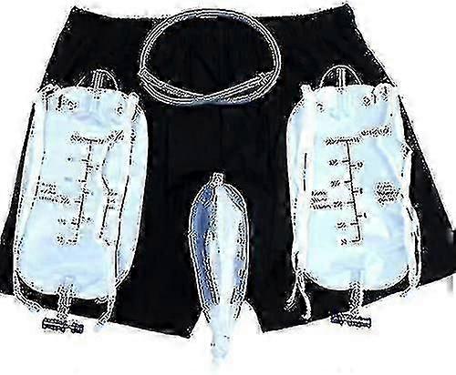 Men Incontinence Pants With Collection Urine Bag Portable Leak Proof Leg Pee Catheter