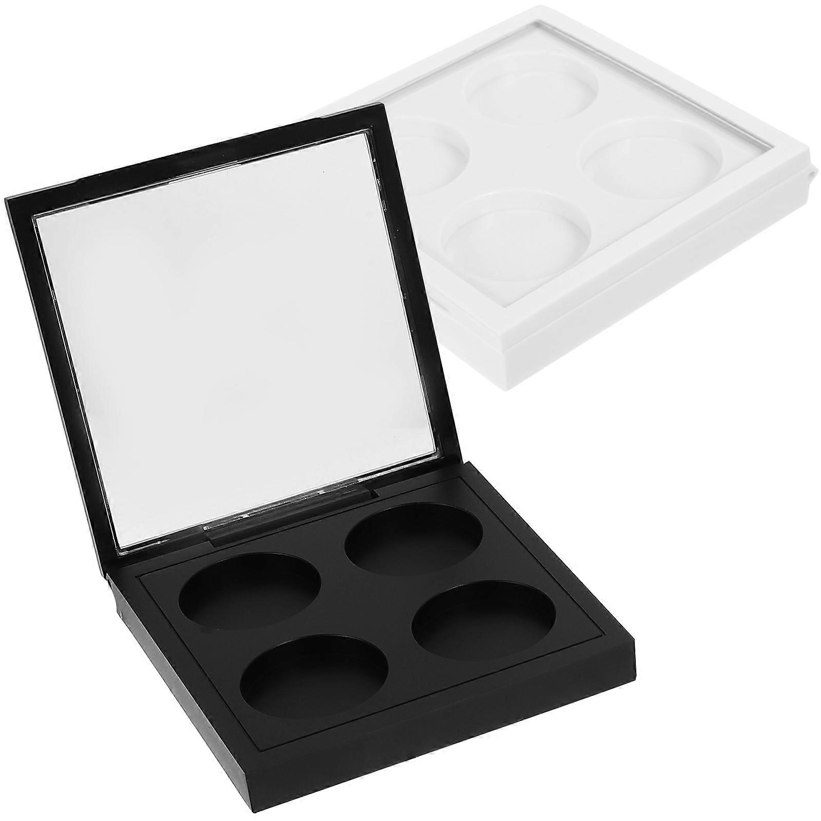 2Pcs DIY Empty Eyeshadow Trays for Storage Use Portable Plastic Makeup Case Assorted Color