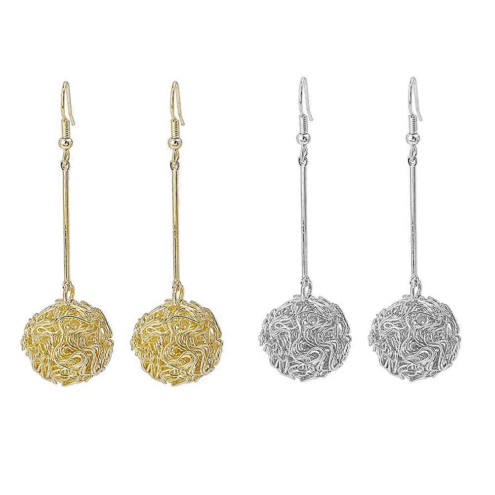 Here are two creative names for your **Hollow Iron Wire Ball Earrings**, highlighting their unique, chic, and versatile style for different