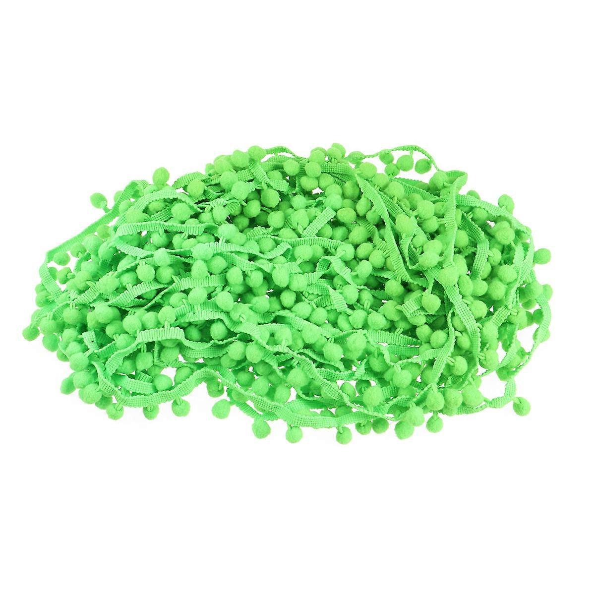 Green Ball Fringe Trim for DIY Projects Ideal for Edges of Waist Band Shorts Skirt About 9m