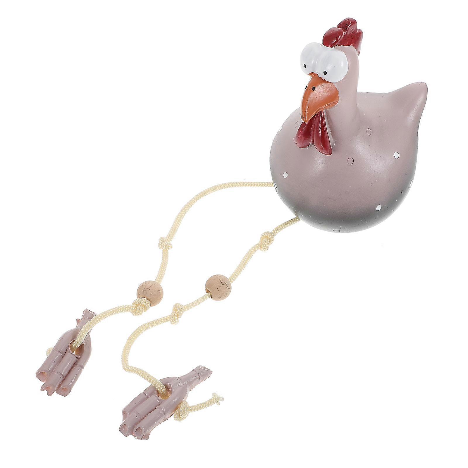 Mini Chicken Figurines Adorn Home Decor 14X9X7cm Black Resin Material Decoration 1 Set