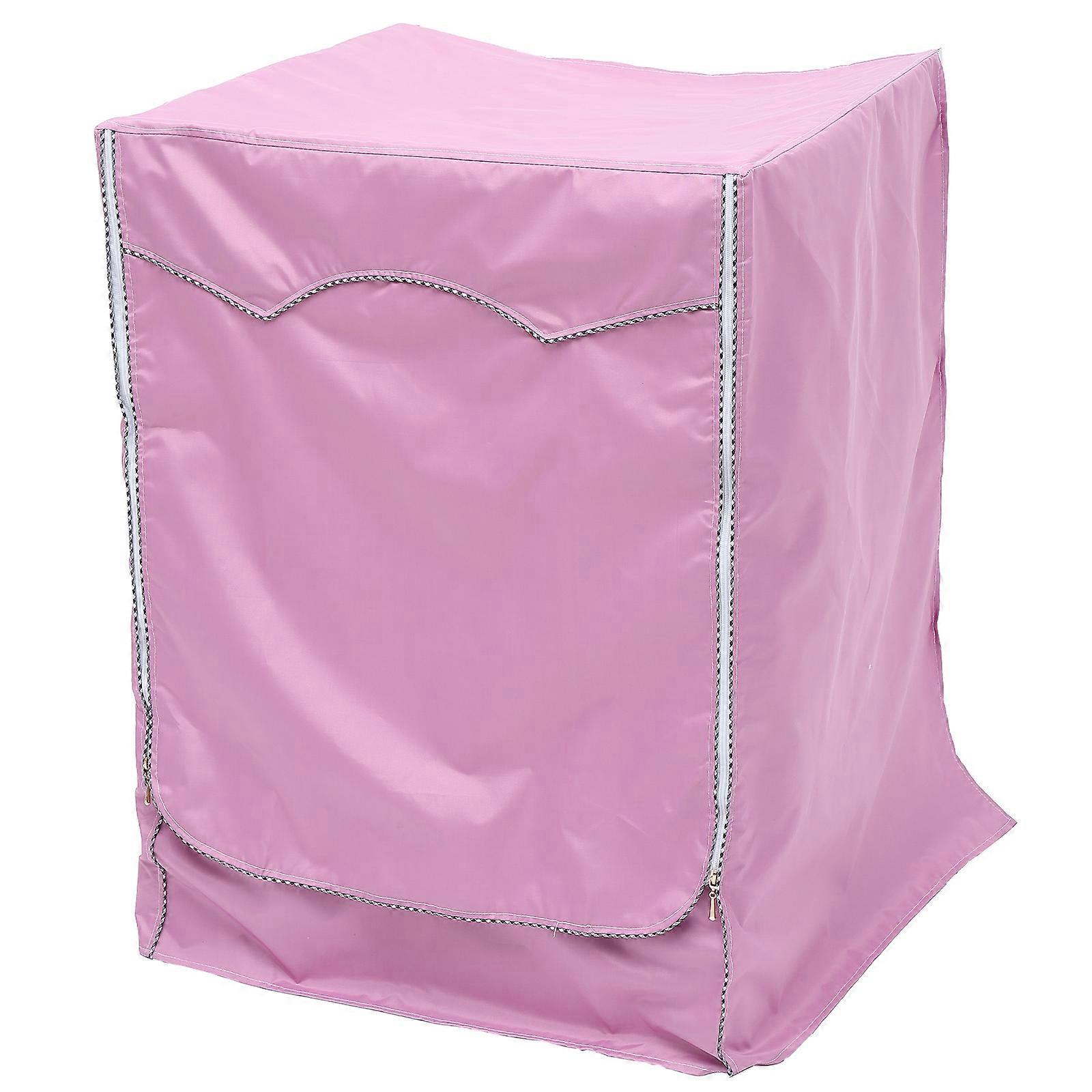 Waterproof Washing Machine Cover Protector For Household Users In Pink Color With Full Coverage 1Pcs