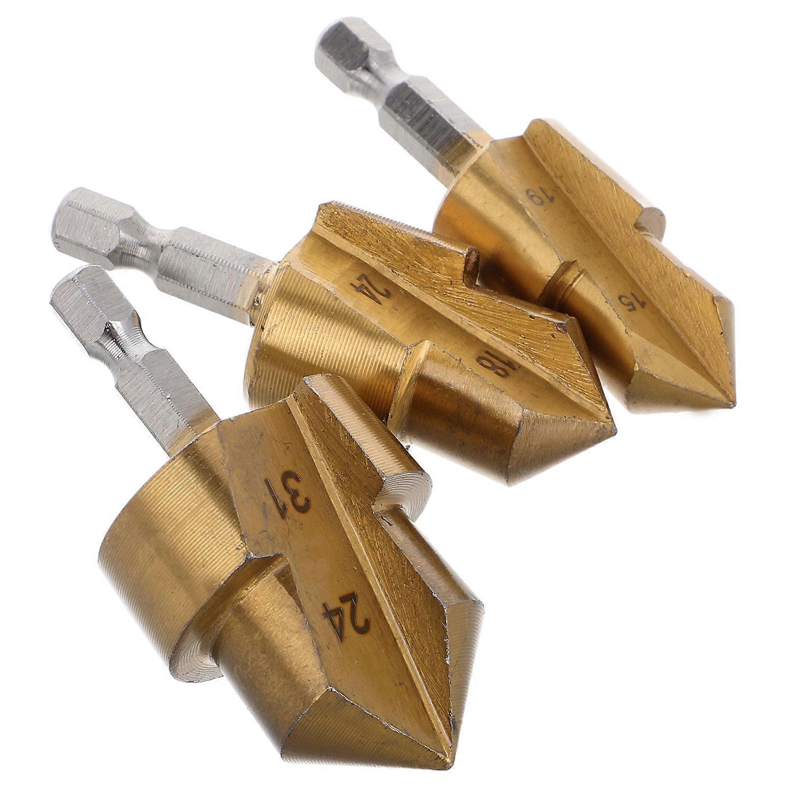 Tool Kit 3Pcs For Plumbing Tasks Hexagonal Shank 25Mm Size Ideal For Connection Tool Solutions