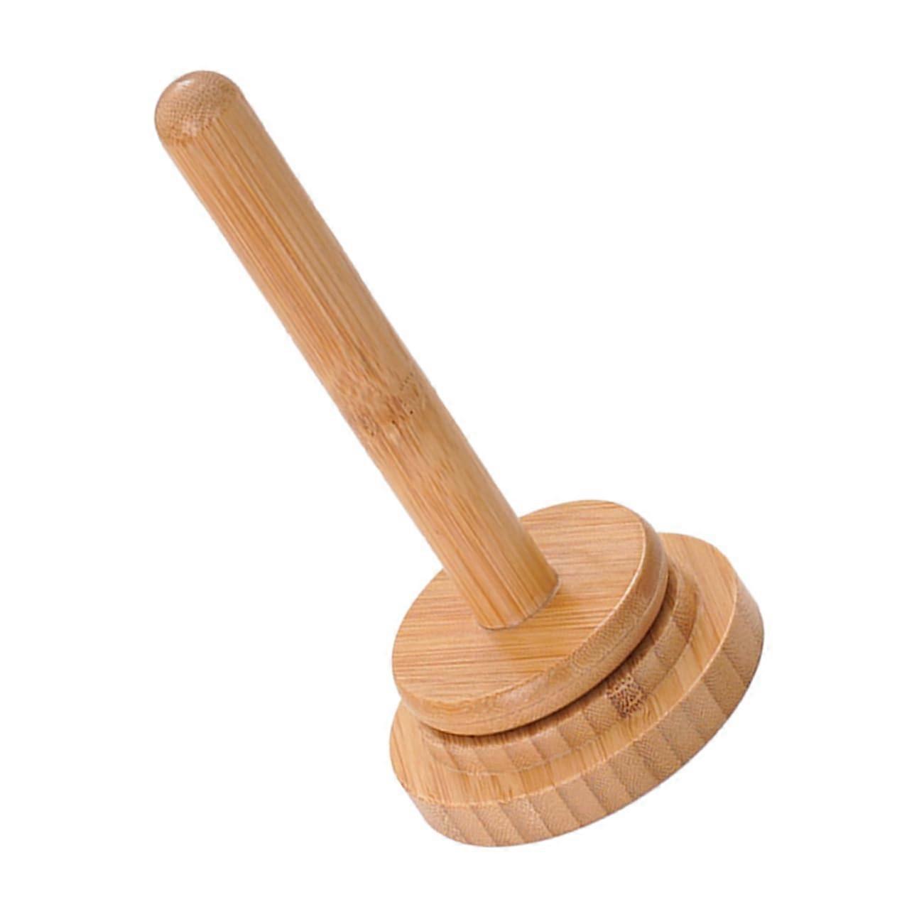 Wood Yarn Holder for Crochet - Rotating Yarn Spindle Dispenser, Bamboo Yarn Spinner, Red Color, Crafting Accessory