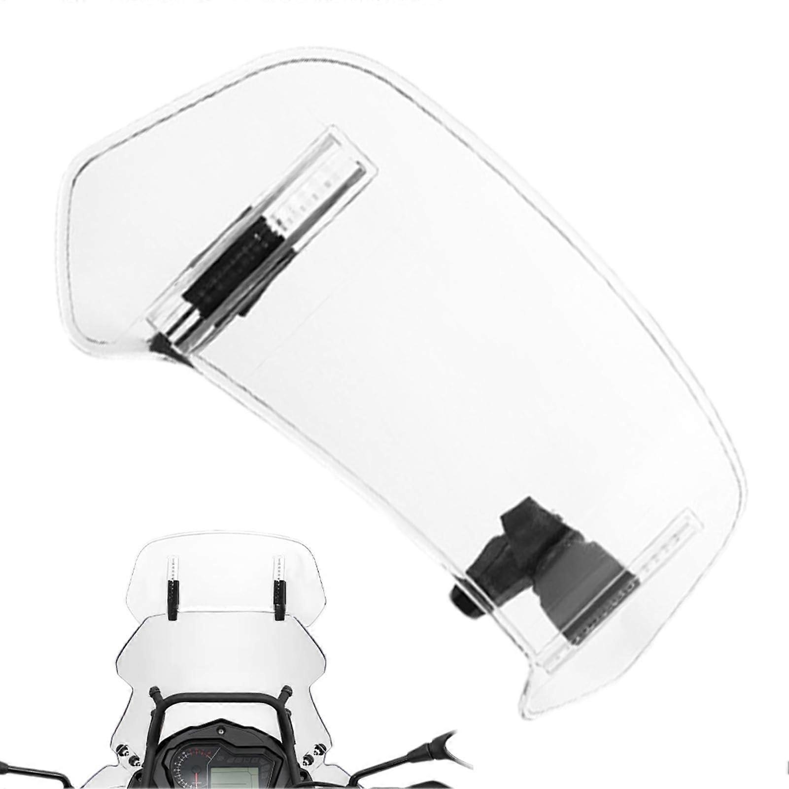 Motorcycle Wind Shield Yamaha FJR1300 Clip-On Adjustable Windshield Spoiler Attachment 360 mm x 140 mm Transparent