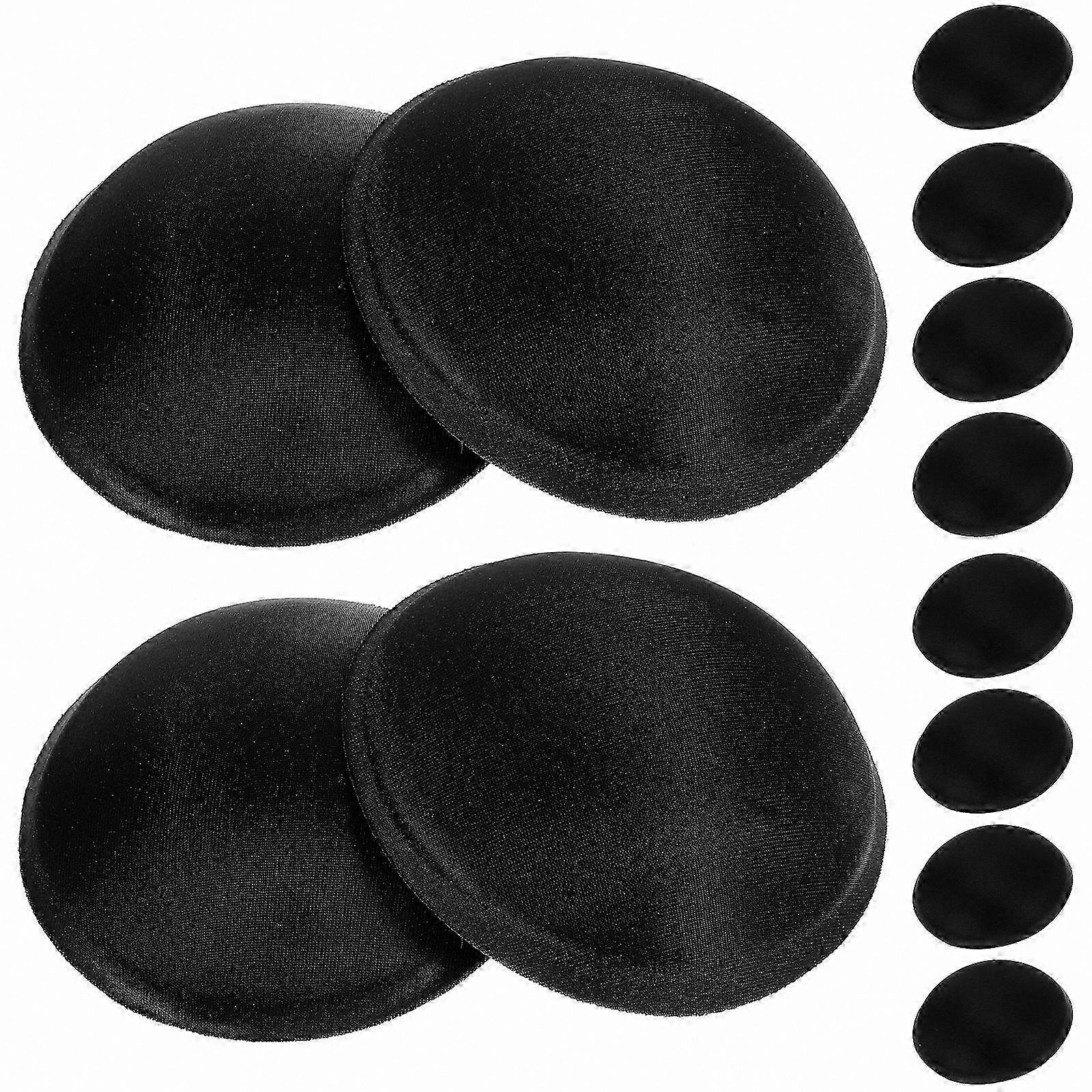 Soft Bra Inserts Push-Up Pads 3 Pairs Black Sponge Cup Enhancers for Women
