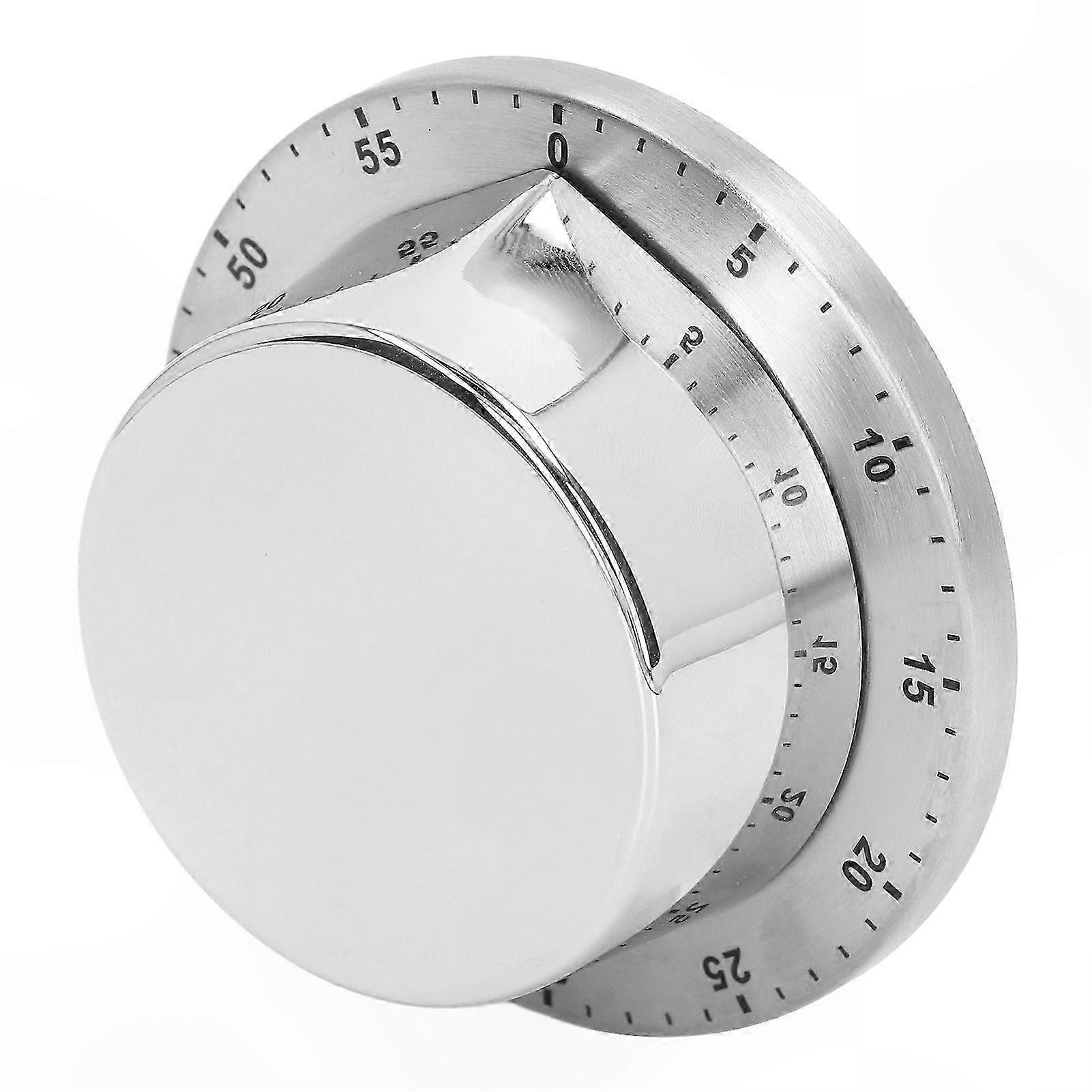 Magnetic Kitchen Timer Clock, Stainless Steel Mechanical Cooking Timer, White