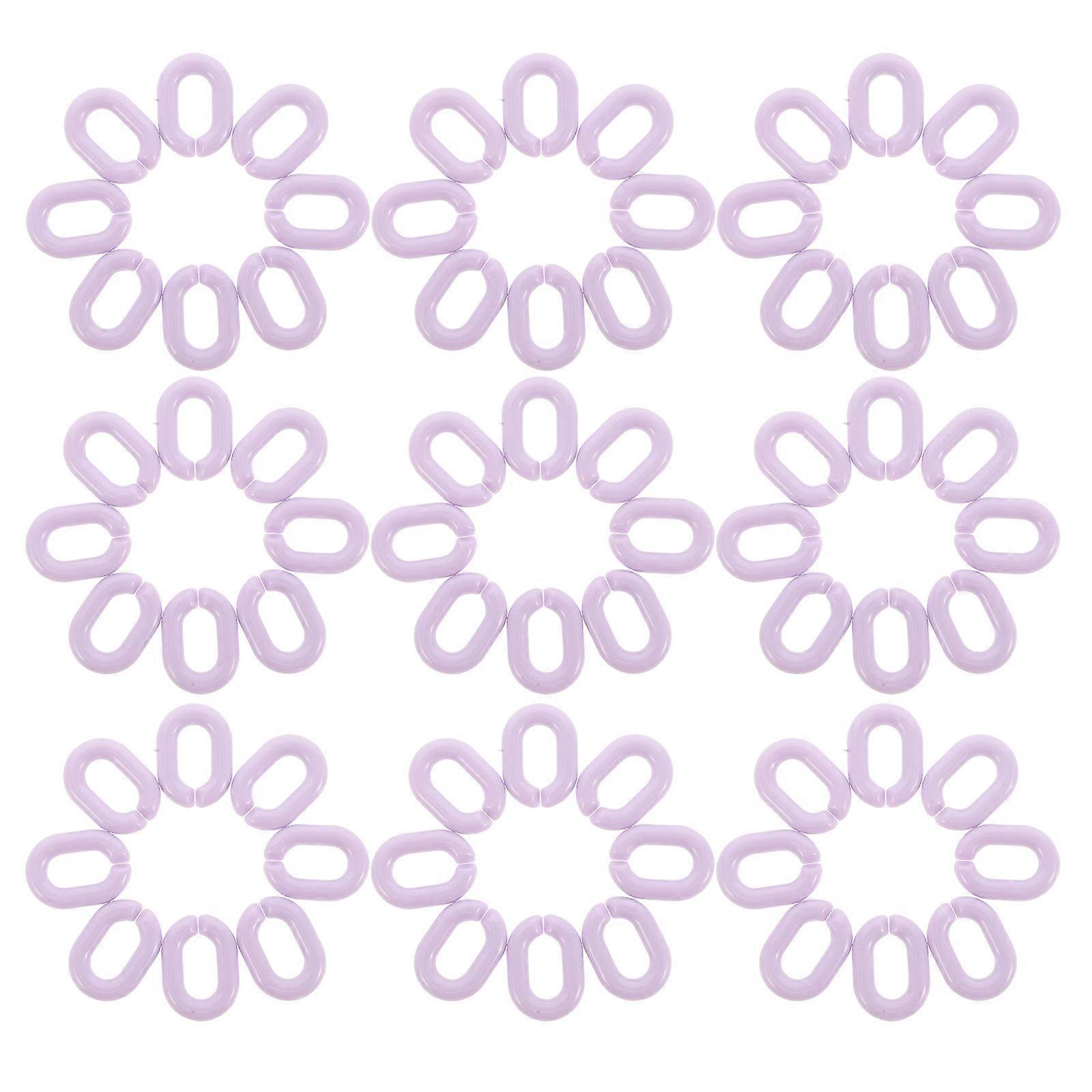 200Pcs Colorful Acrylic Connect Clips for Jewelry Making and Craft Projects Purple Durable Material