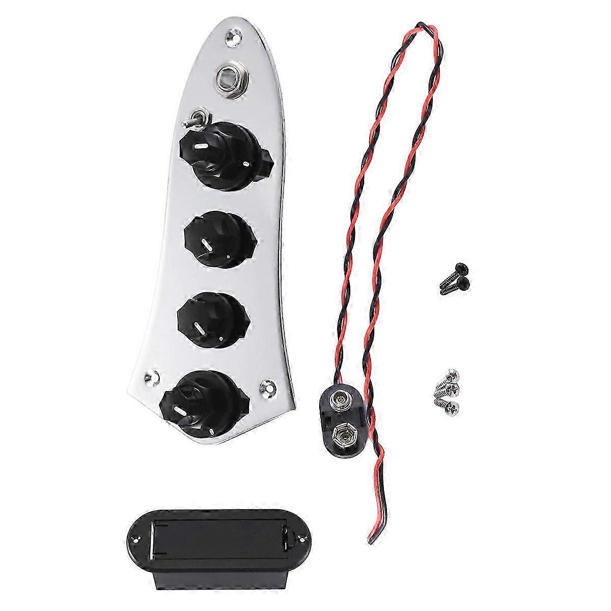 Optimized Control Plate for 4/5 String Bass Guitar Parts, Universal 5 Jazz -08 Bass Loaded