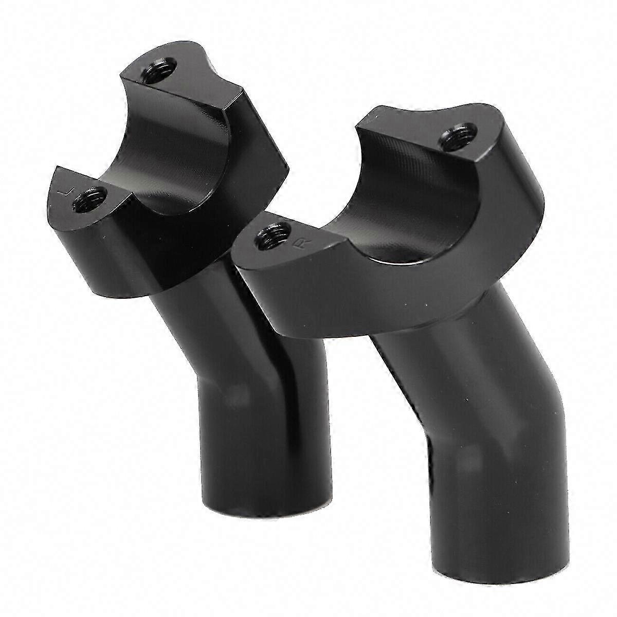 Black 3.5 Inch Tall Pullback Handlebar Risers for Motorcycles