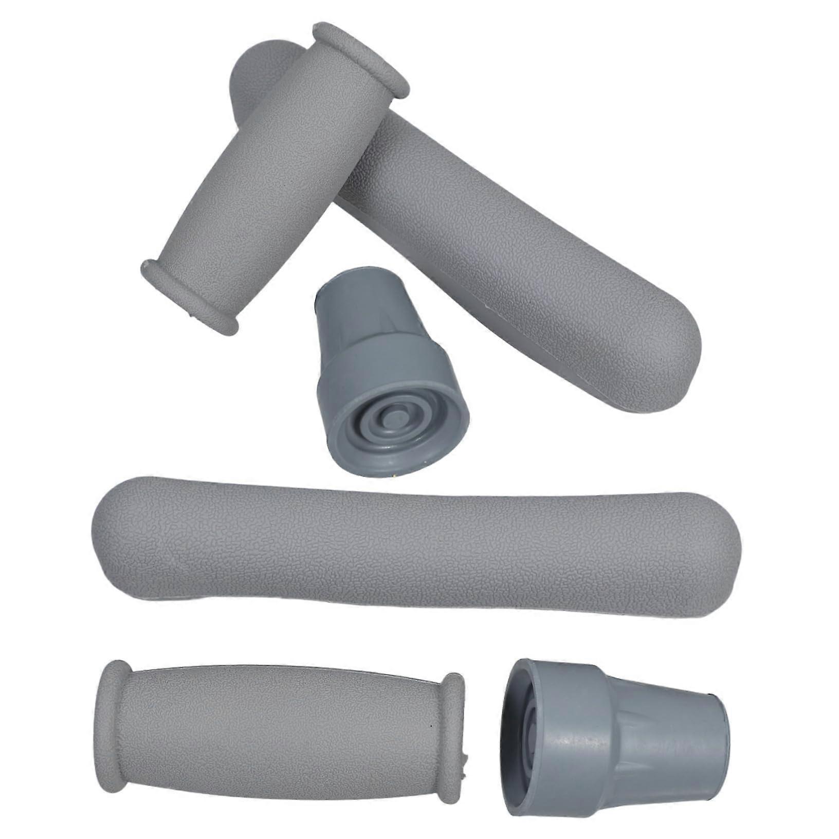 Ergonomic Crutch Handle Replacement Comfortable Non-Slip Grip 2 Sets for Elderly Walking Stick Accessories