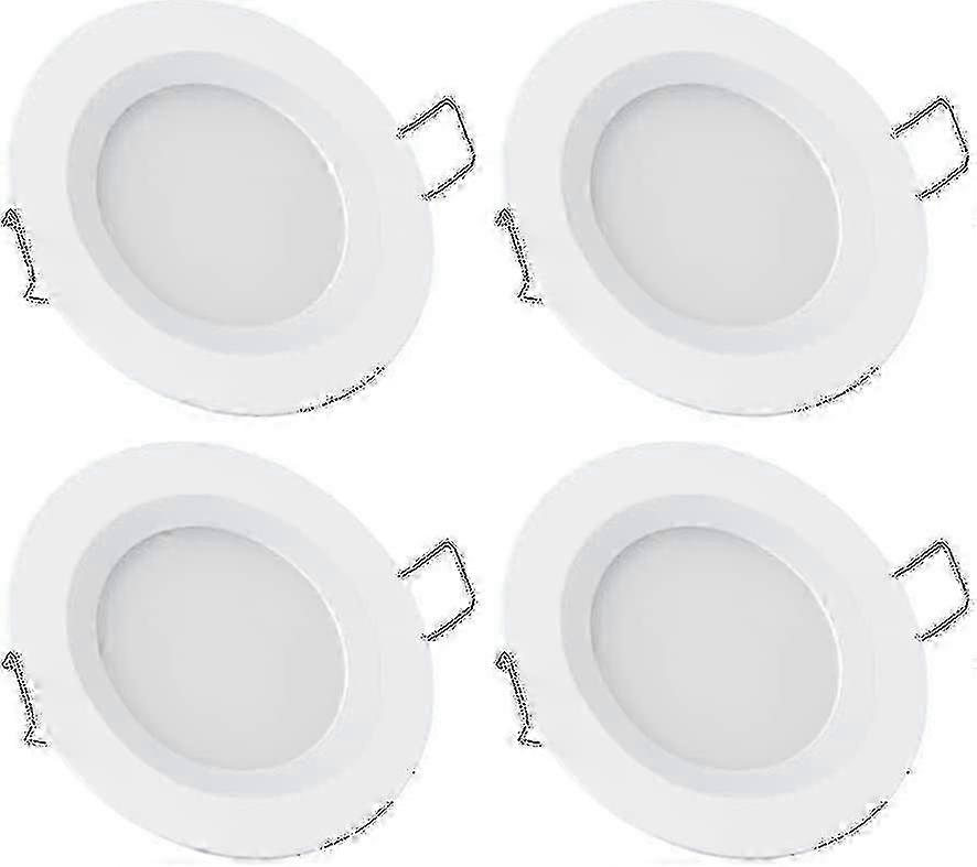 Plafonniers encastrés LED 12 V à intensité variable, 4 x 3 W, 3 200 K, entièrement en aluminium, pour camping-car et bateau