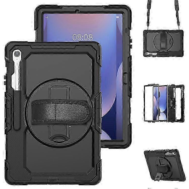 Compatível Para Samsung Galaxy Tab S10 FE+ SM-X620 / X626B Case PC + Capa de Silicone para Tablet com Filme Anti-Risco PET e Shoulde
