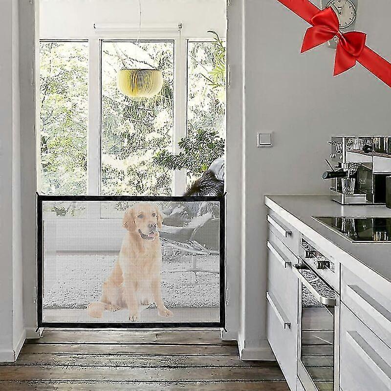 Dog Safety Gate,Magic Door for Dogs,Pet Barrier,Install Anywhere Safety Gate,Portable Folding Mesh Safety Gate,Install Anywhere N