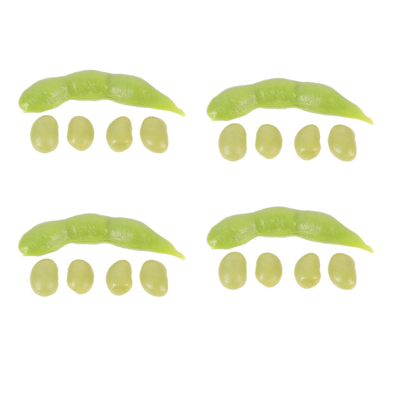 1 Set Lifelike Fake Edamame Realistic Bean Model for Photography Props, Shop Display, Home Decoration, Supermarket & Art Training Use