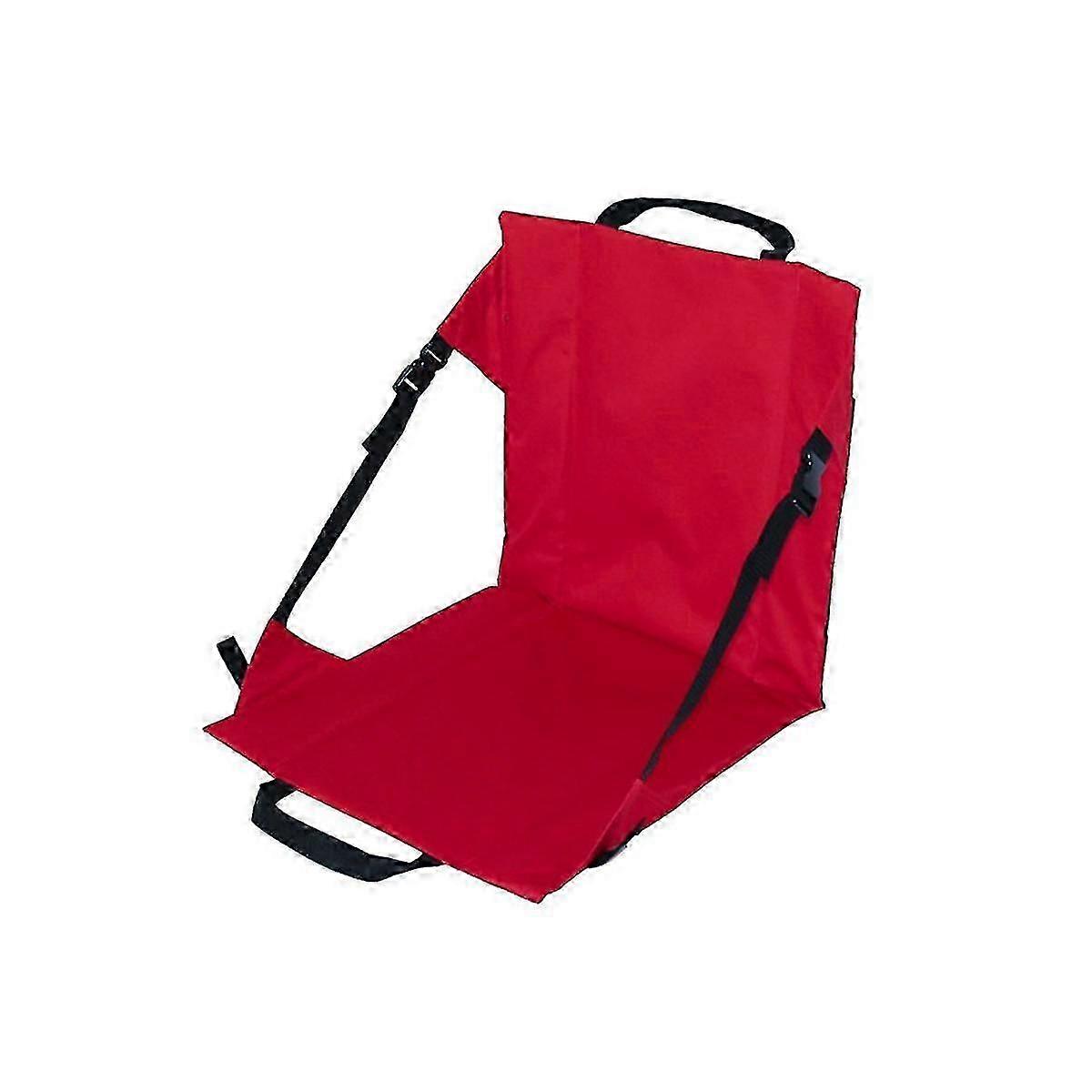 Multifunctional Camping Folding Seat Cushion With Backrest Outdoor Stadium Grass Beach Chair Camp R