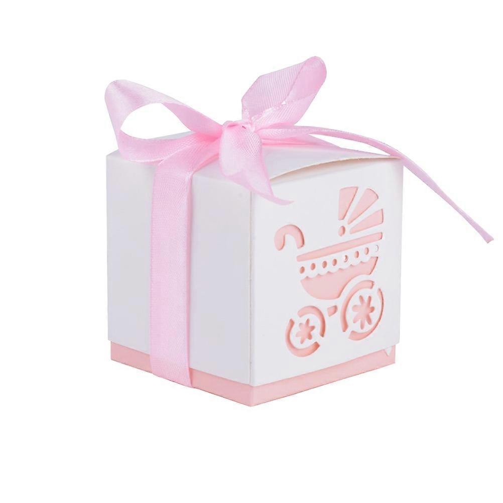 Candy Container Box Stroller Storage Holder Pink for Shower 50Pcs