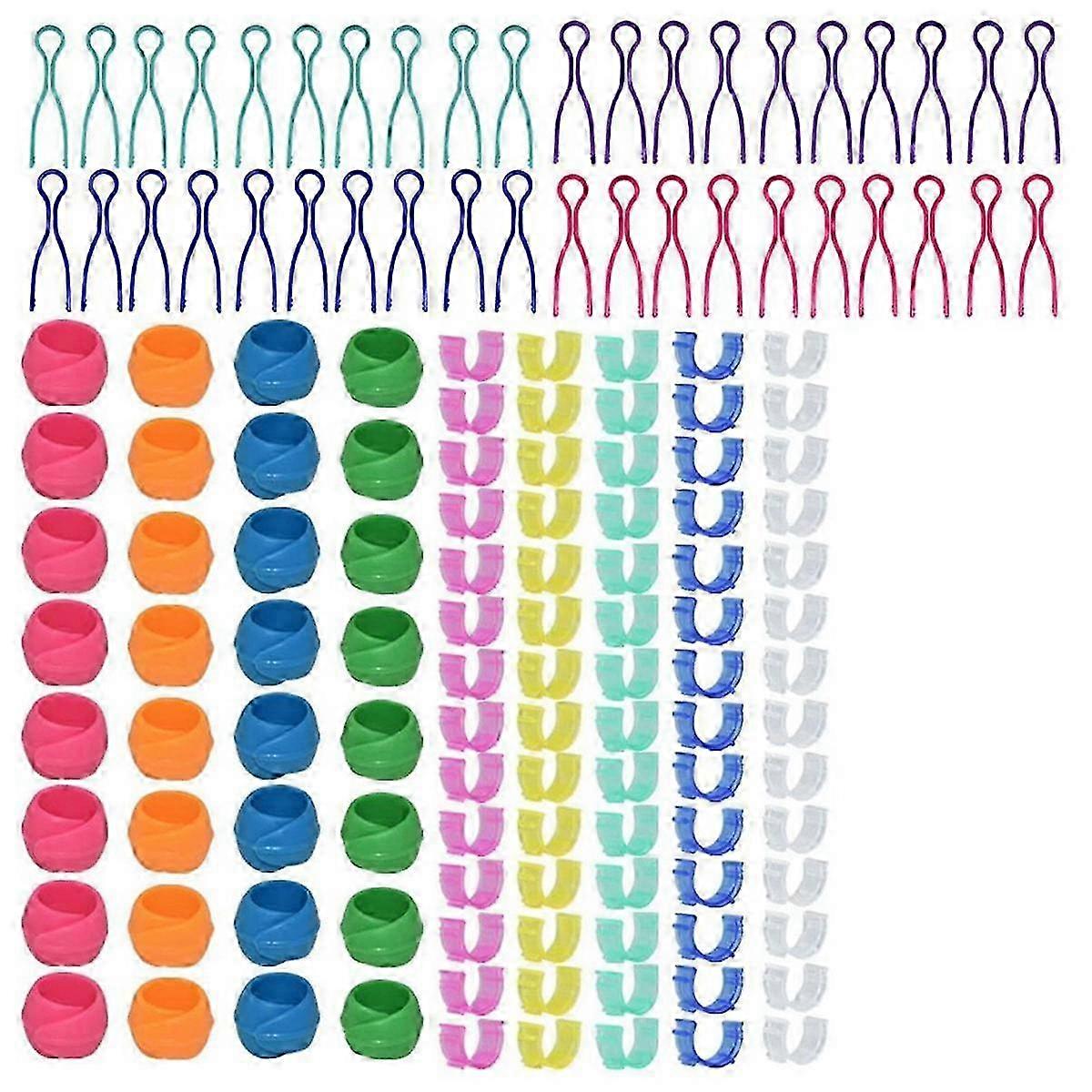 142Pcs Bobbin Thread Organizing Clips,70 Bobbin Holder Clips,32 Silicone Holder Bobbin Holders,40 Bobbin Thread Holders