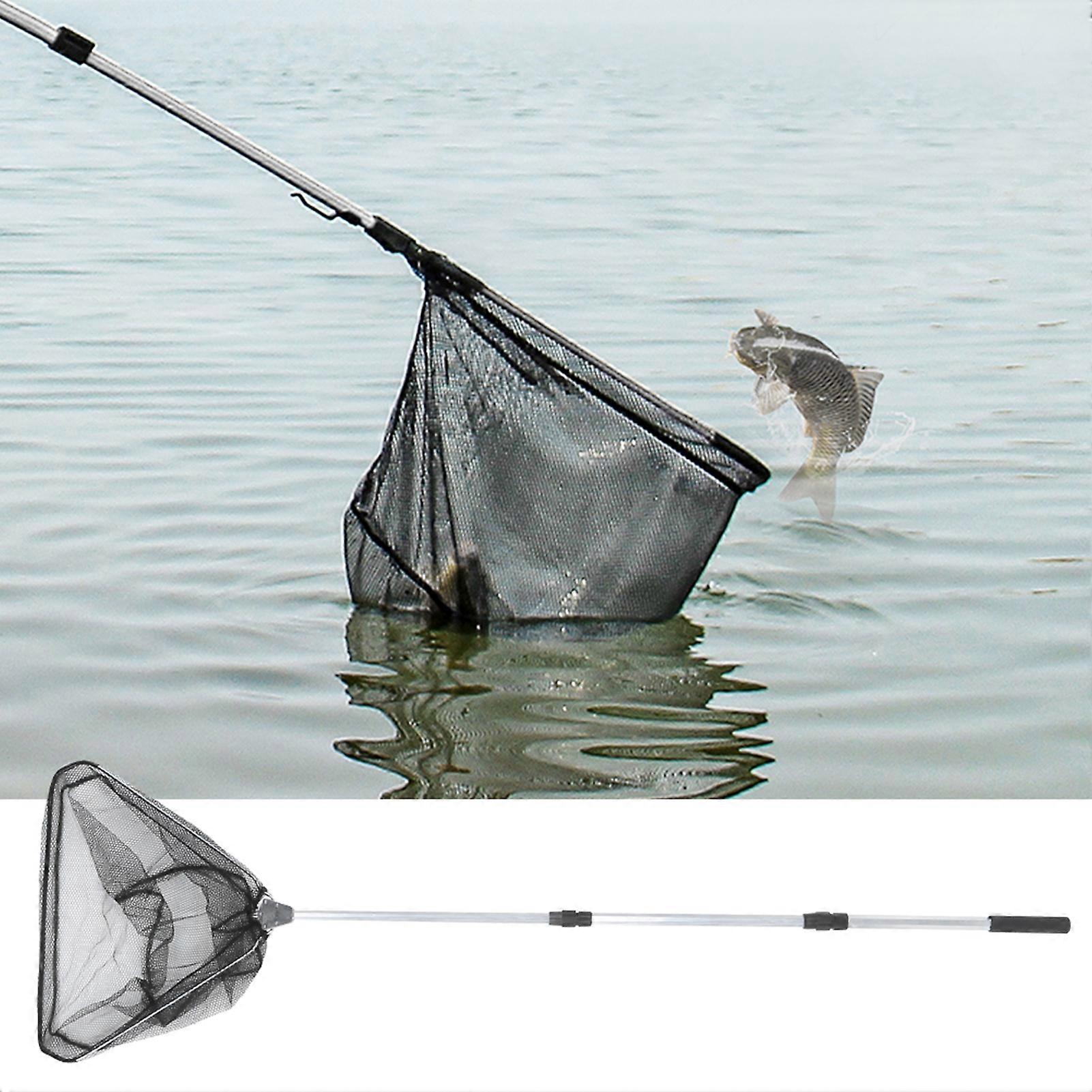 1.5M Triangular Folding Fishing Net with 150cm Telescoping Pole