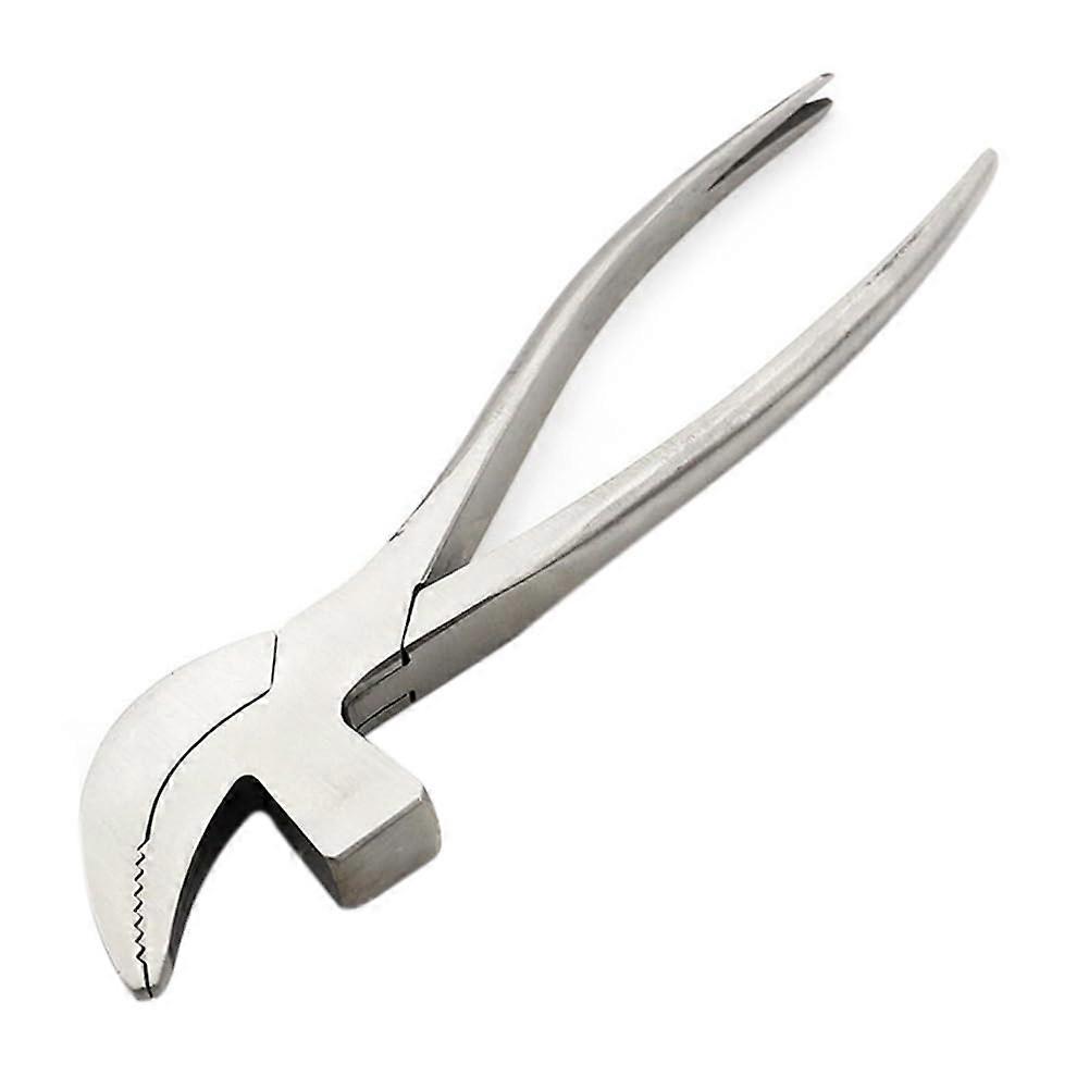 Stainless Steel Beak Pliers with Nail Removal for Shoemaking, DIY Leather Craft Repair, Ergonomic Design, 7-Inch Size