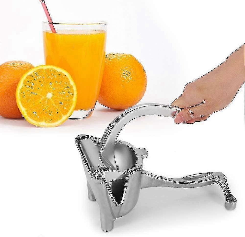 手動レモンジューサー、ポータブル手動フルーツジューサー、ステンレス鋼ライム柑橘類ジューサー、レモンオレンジスクイーザー--