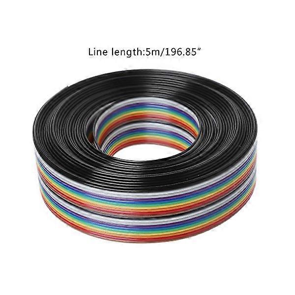5m Rainbow Cable 20Pin for DuPont wire with 1.27mm Line Spacing Connection Cables
