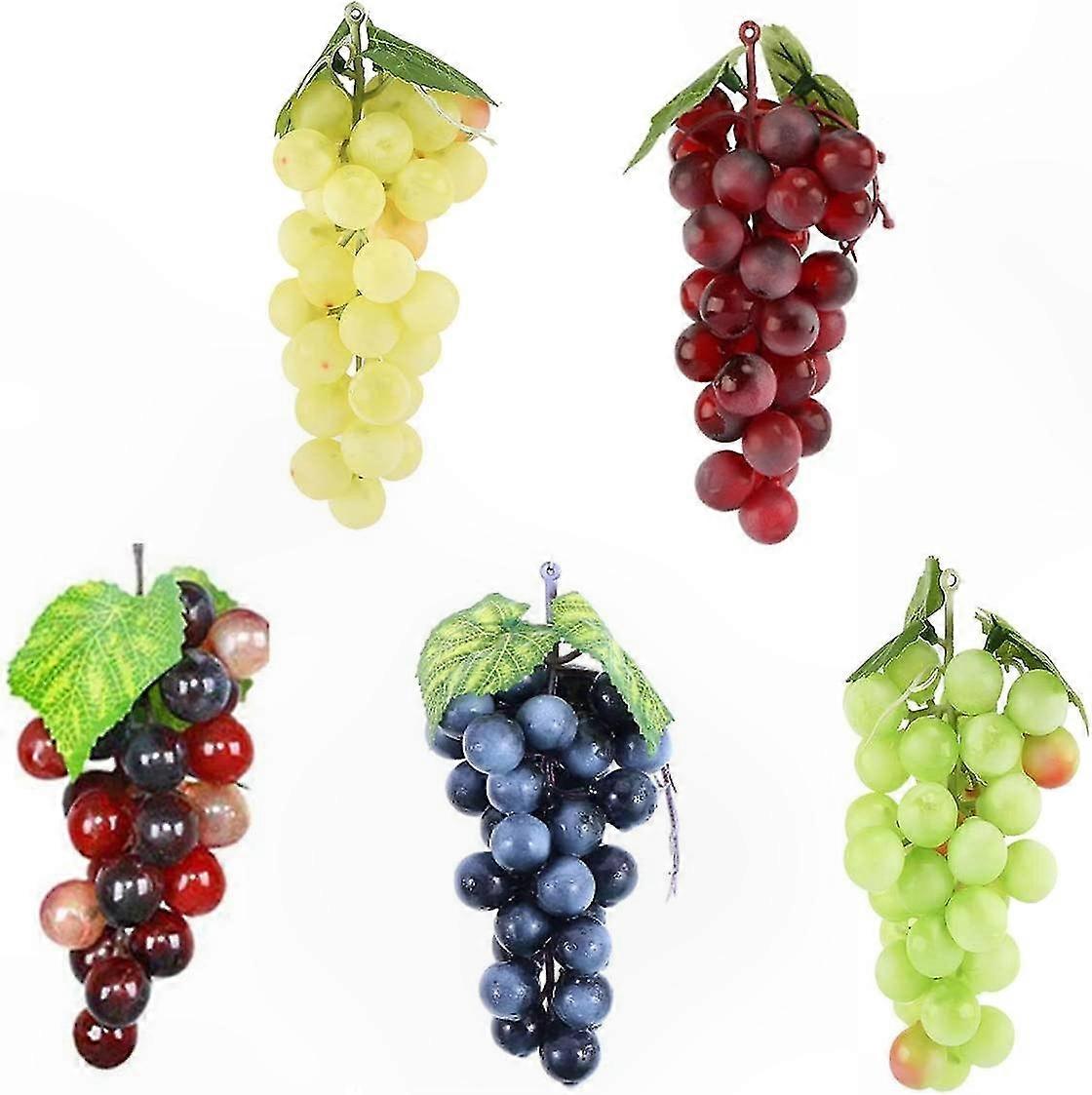 Artificial Grape Bunches with Vines - Lifelike Decorative Faux Fruit for Weddings, Events, and Wine-themed Displays