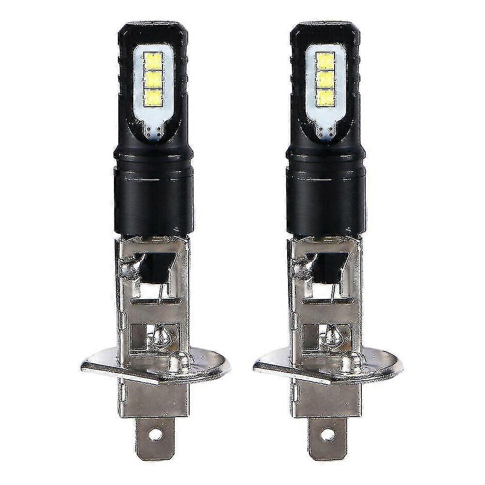 LED Headlight Bulb Kit, 2 Sets of H1 Specification, 6000K Ultra-Bright White Light with Low Power Consumption