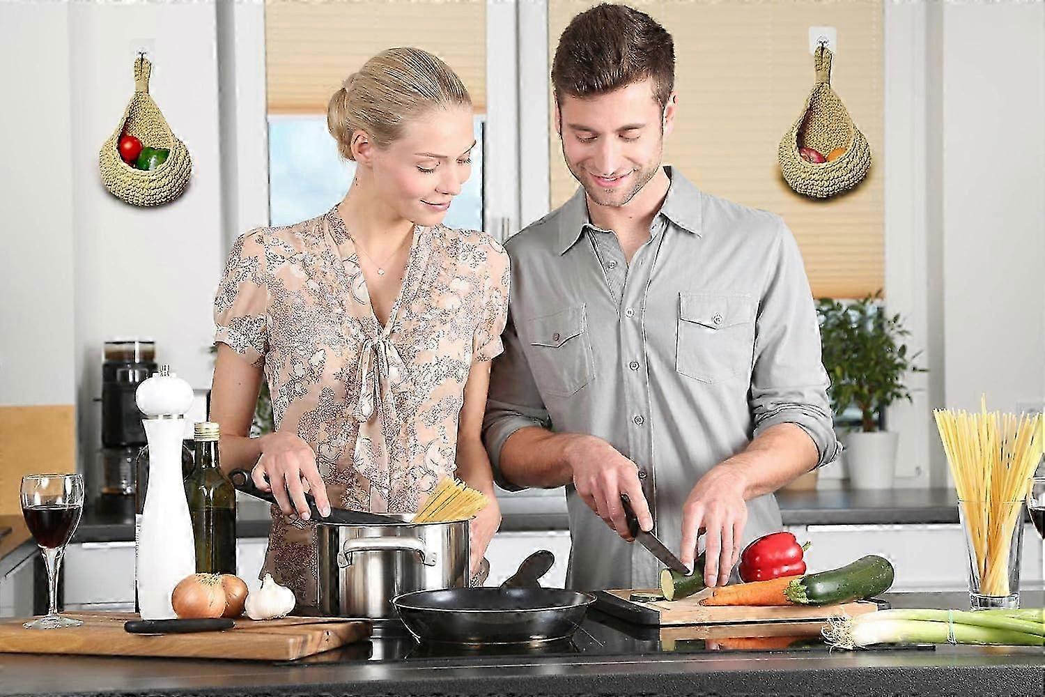 Basket Weaving Hanging Baskets, Suitable for Fruit and Flower Pots