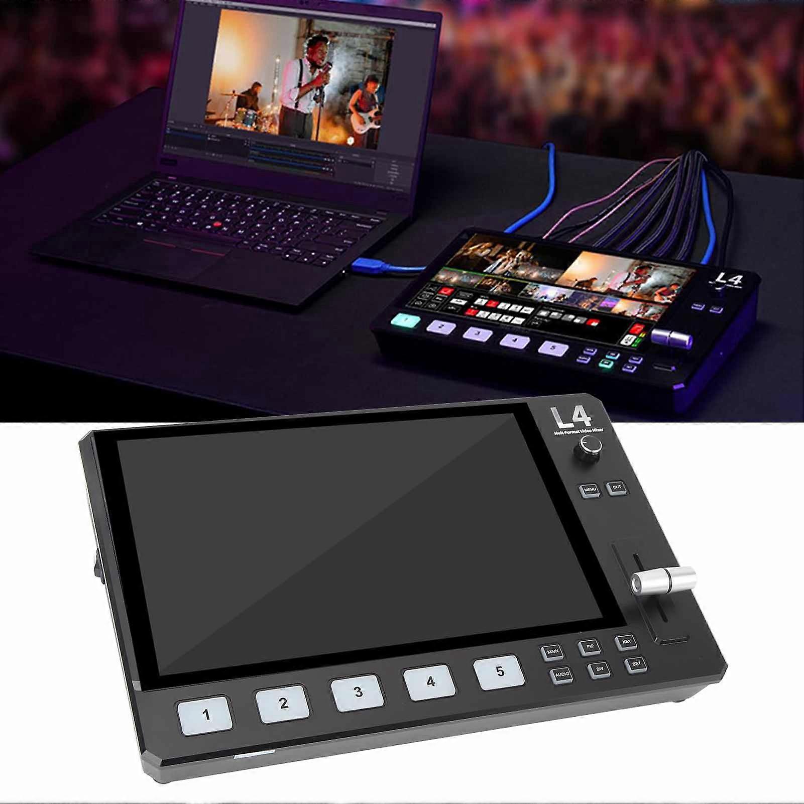 Multi Camera Video Mixer Switcher 10.1" Touchscreen 5-Channel HD