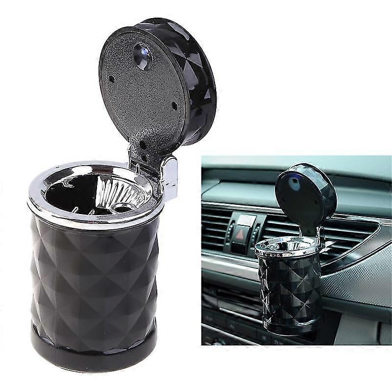 Car Ashtray with Lid Smell Proof Detachable Light