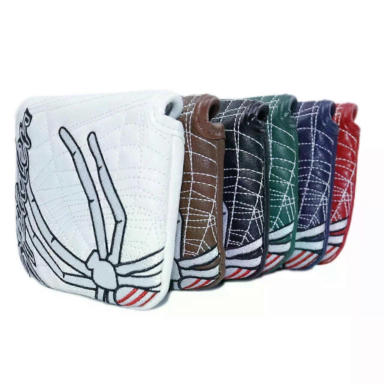 1 יחידה עכביש רקום כיסוי פוטר גולף עמיד למים ועמיד בפני שחיקה כיסוי מועדון עמיד עור PU עם סגירת מגנט