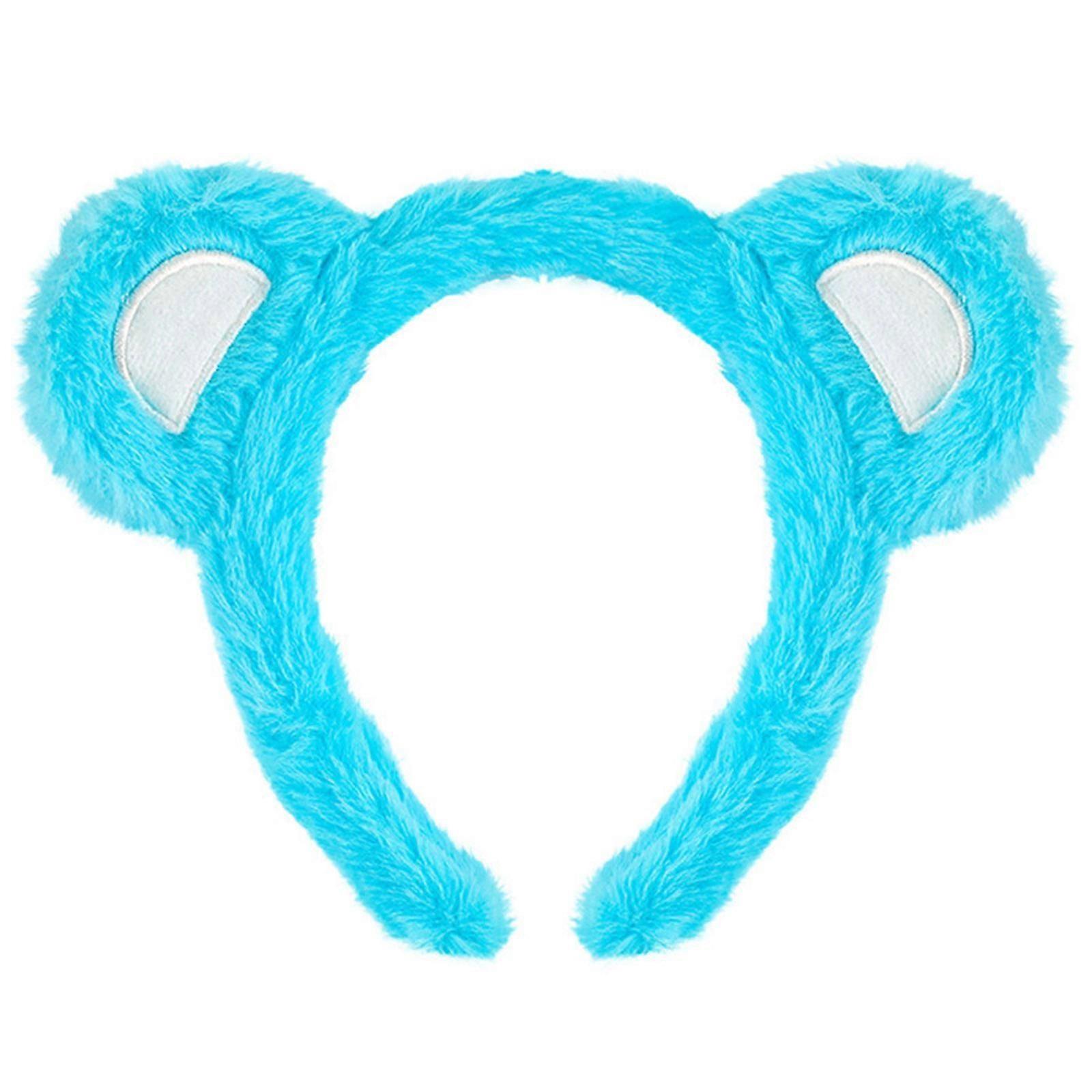 Bear Ear Headbands With Resin Base Comfortable Stretchy Design For Women Girls Costume Parties Hair Decoration  Yellow