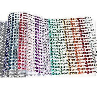 Self-adhesive artificial crystals for nail art, 900 pieces, 15 colors for DIY