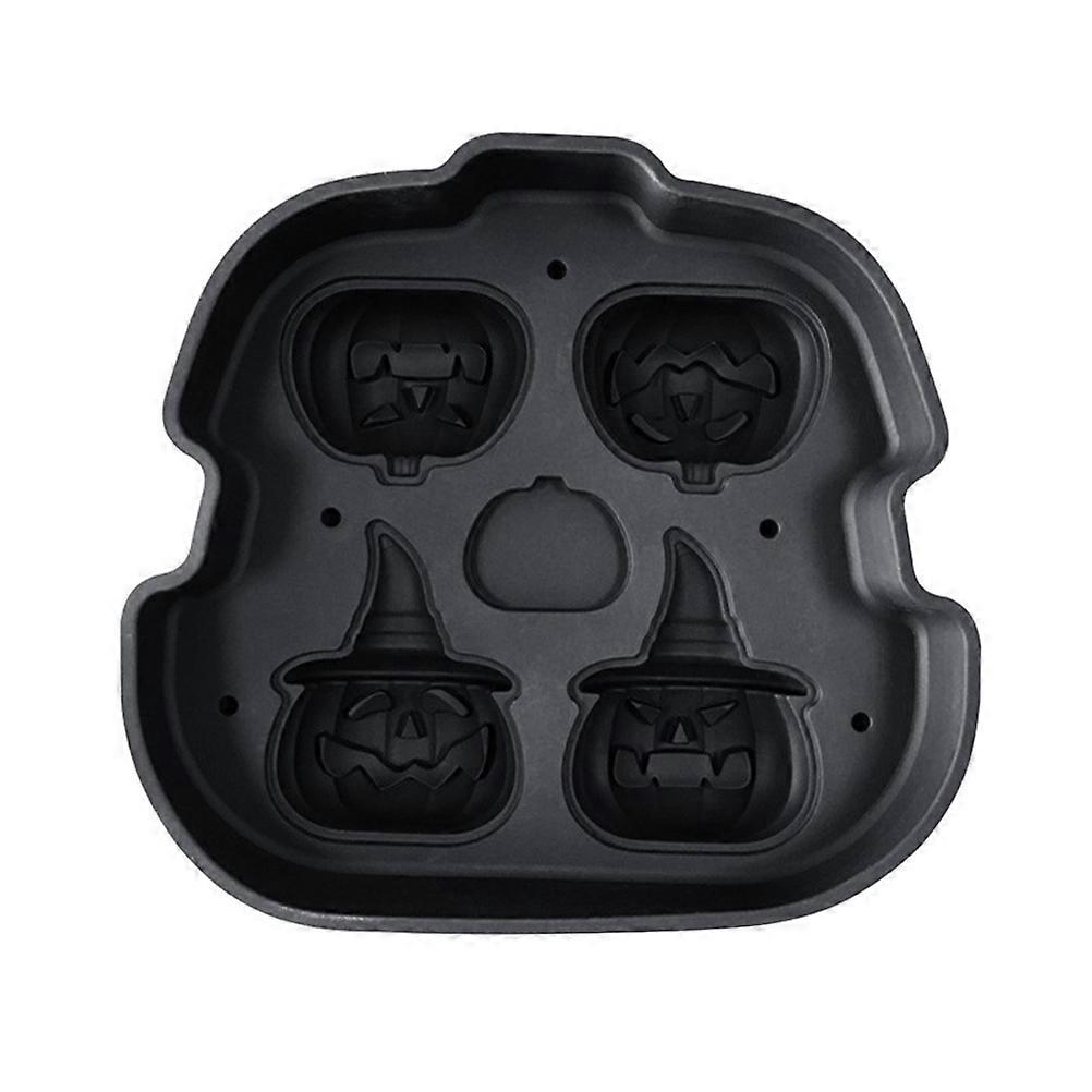 Creative Ice Cube Tray Pumpkin Shape Silicone Mold For Halloween Ice Making 1Set