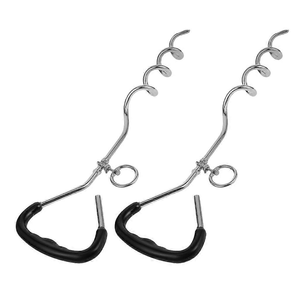 Dog Stake Heavy Duty Dog Ground Stake for Outdoor Use 2Pcs Spiral Ground Anchor