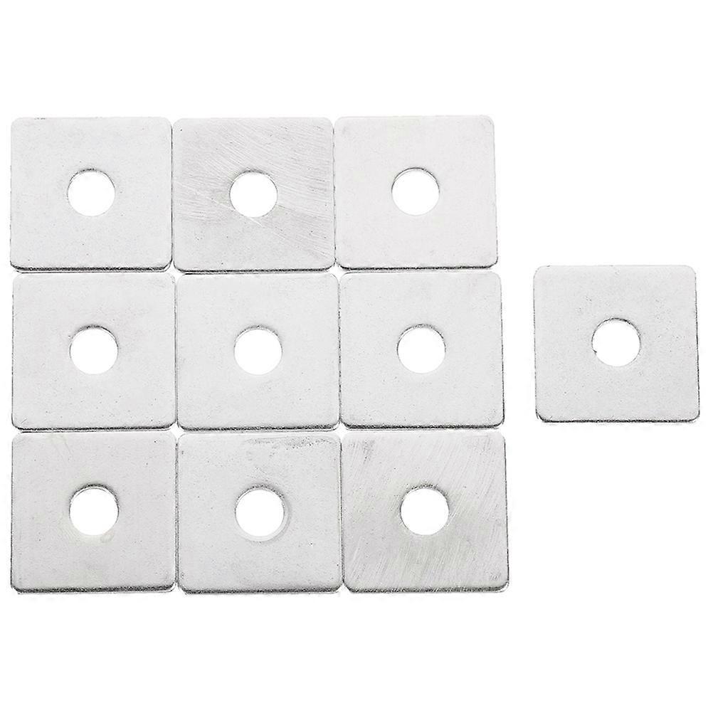 Stainless Steel Square Washers for Heavy Duty Plate Fastener 10Pcs Silver
