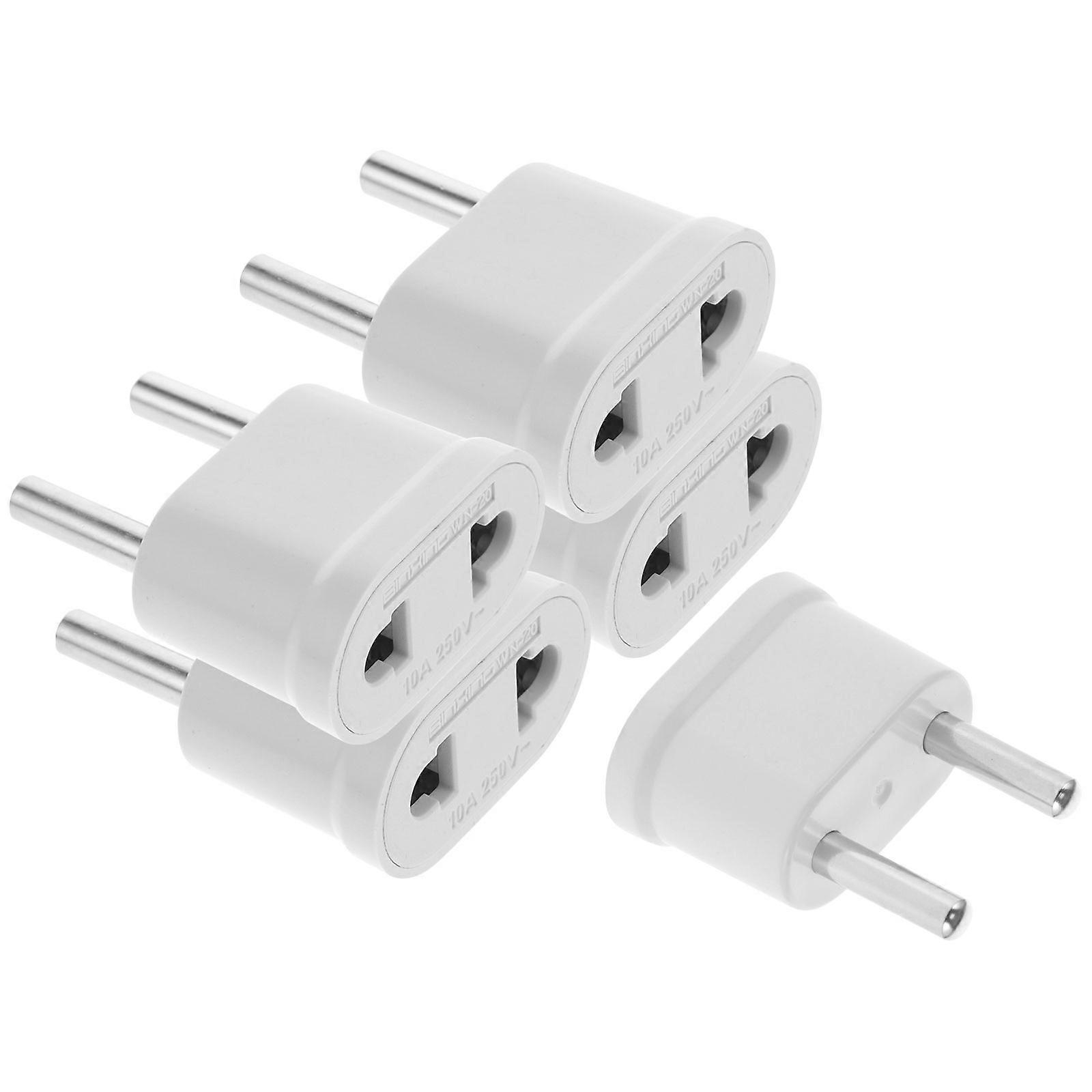 Converter Plug Converter For European Electrical Devices Plug To Plug Conversion White Abs Material 5Set