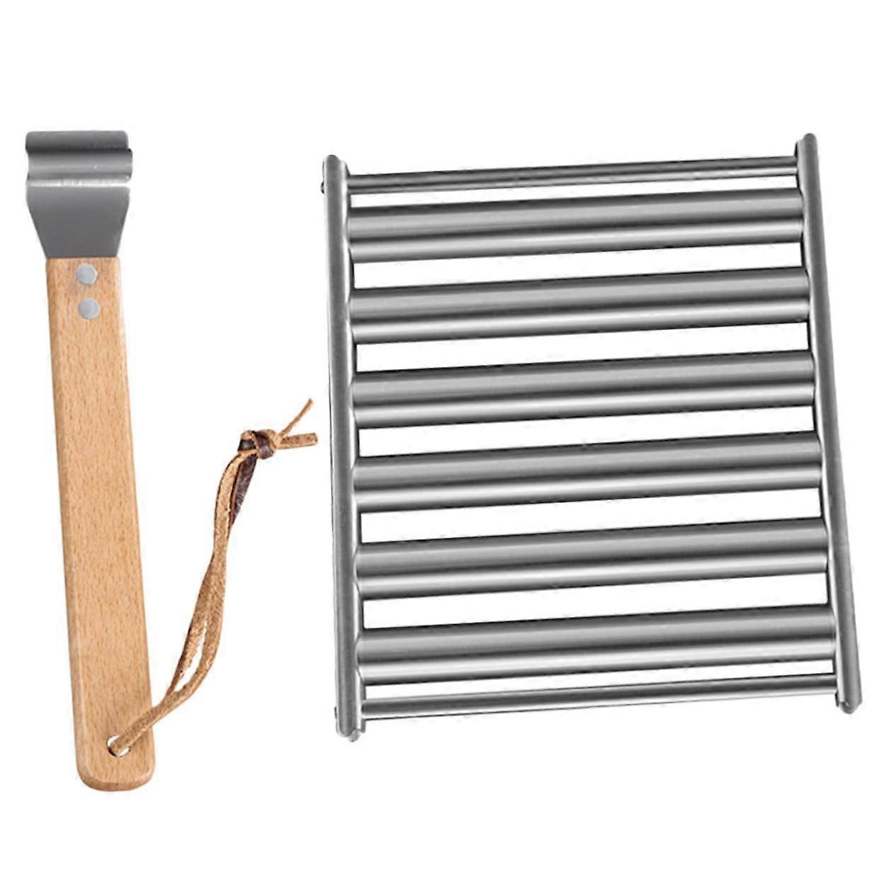 Portable Sausagrill Rack Heavy Duty Compact Barbecue Tray for Outdoor Cooking and Camping, Suitable for Multiple Sausages