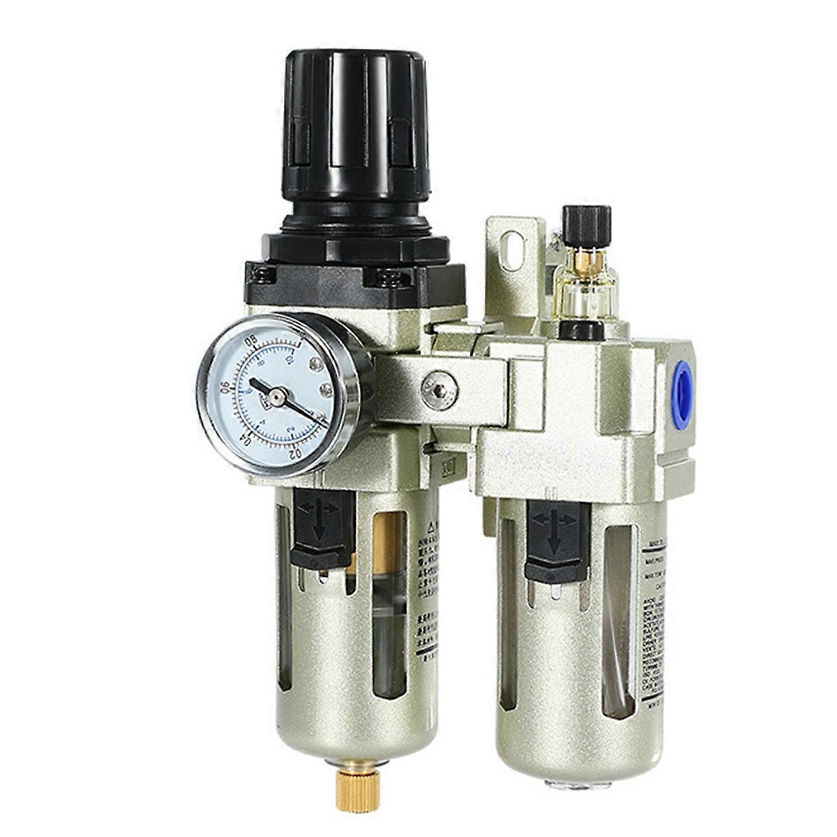 1pc AC4010-04 Aluminum Alloy Compressed Air Pressure Regulator Moisture Trap Water Filter 3/8inch with Pressure Gauge