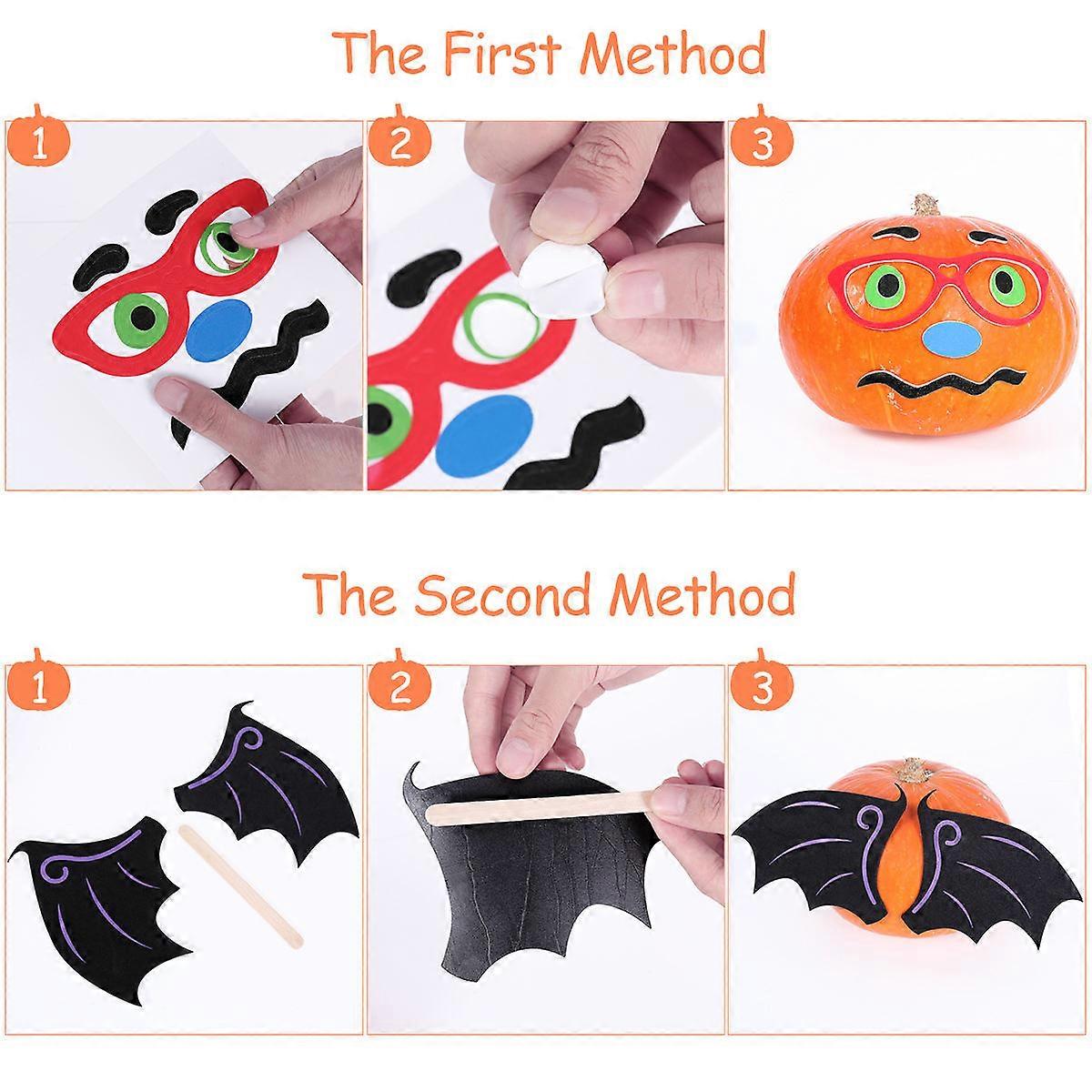 Halloween Sticker Pumpkin Face Patterns for Decoration Use 32Pcs Pack